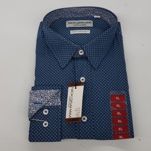 NWT Nick Graham everywhere cotton stretch shirt